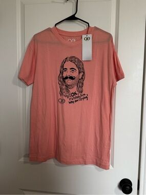 ⚡️ Queer Eye JVN Graphic Tee Pink “Why Am I Crying” Unisex Small NWT